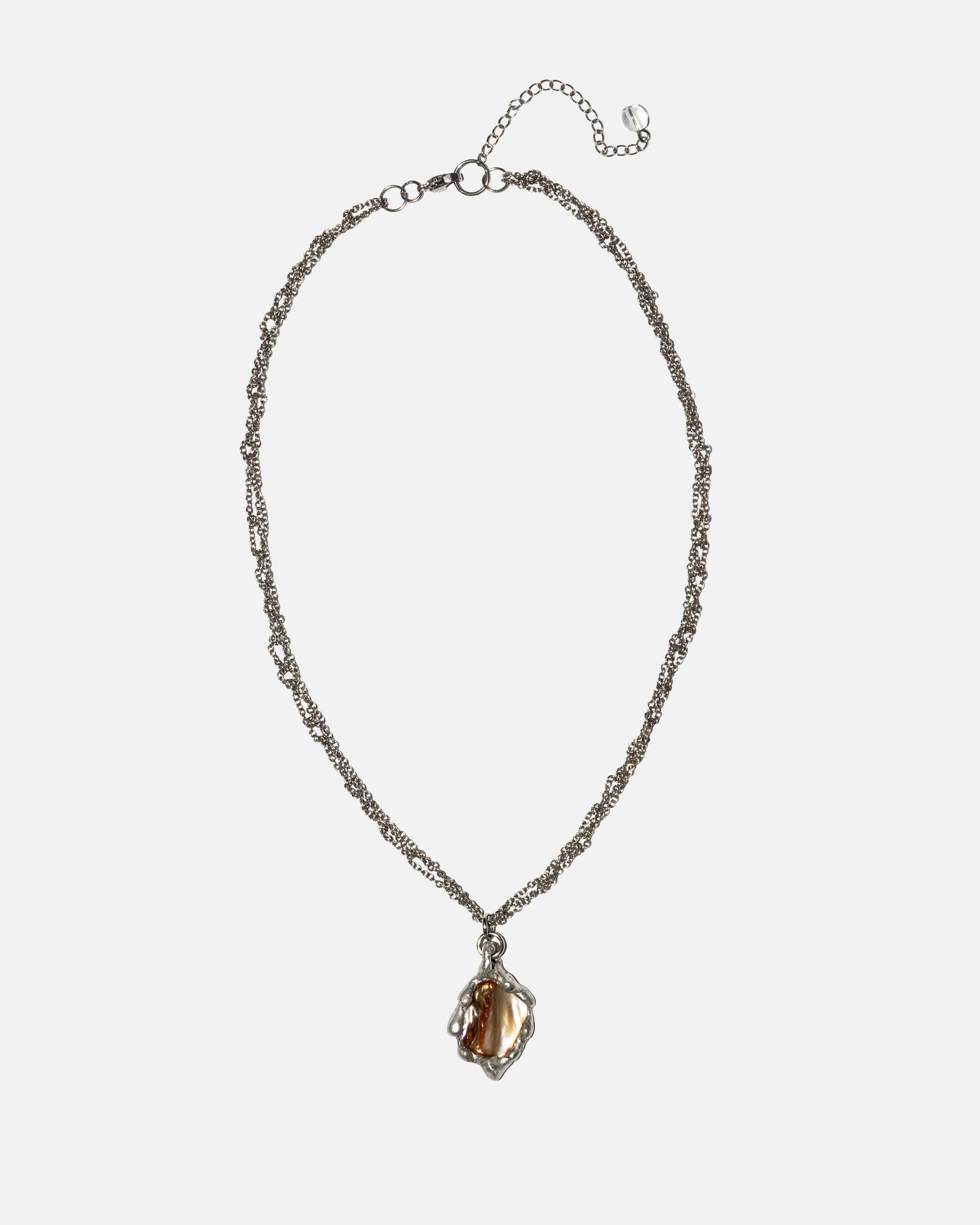 Mother-of-pearl Crocheted Necklace