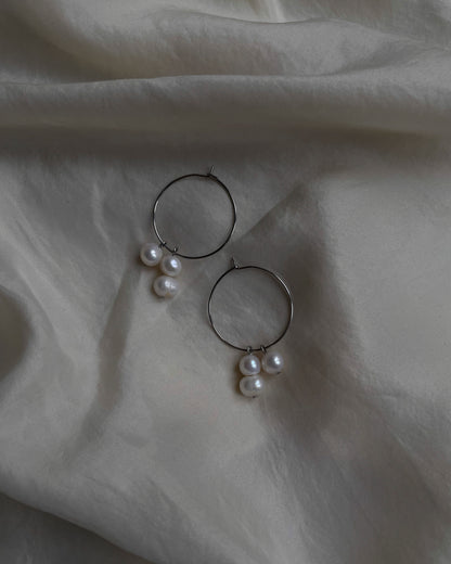 Pearl Trio Hoops