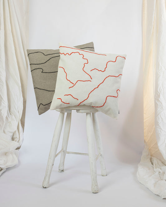 View – Hand-embroidered Pillowcase (more colors)