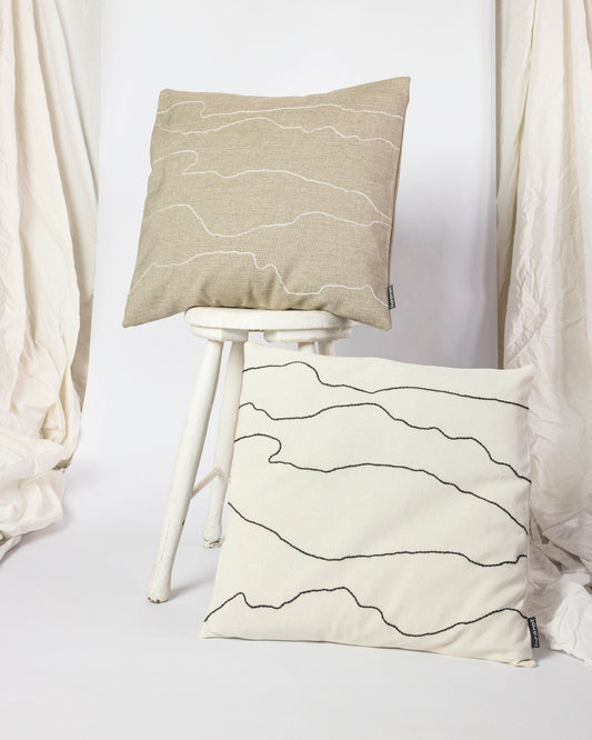 Waves – Hand-embroidered Pillowcase (more colors)